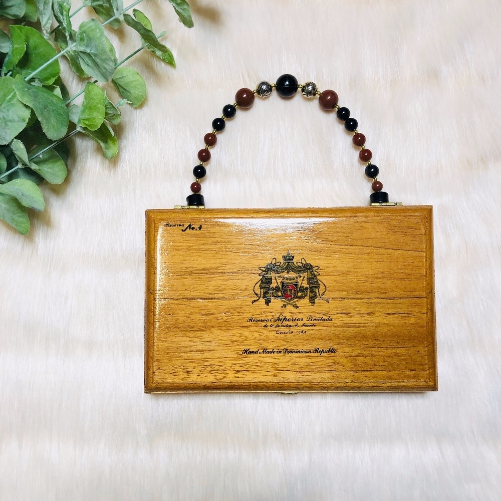 Vintage Arturo Fuente Wooden Cigar Box Handbag